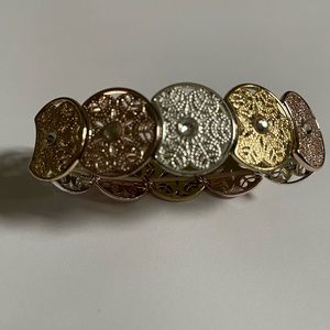 Charming Charlie Three-Tone Cuff Bracelet